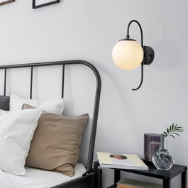 Opviq Jewel - 10555 Aplique de Pared Negro y Crema